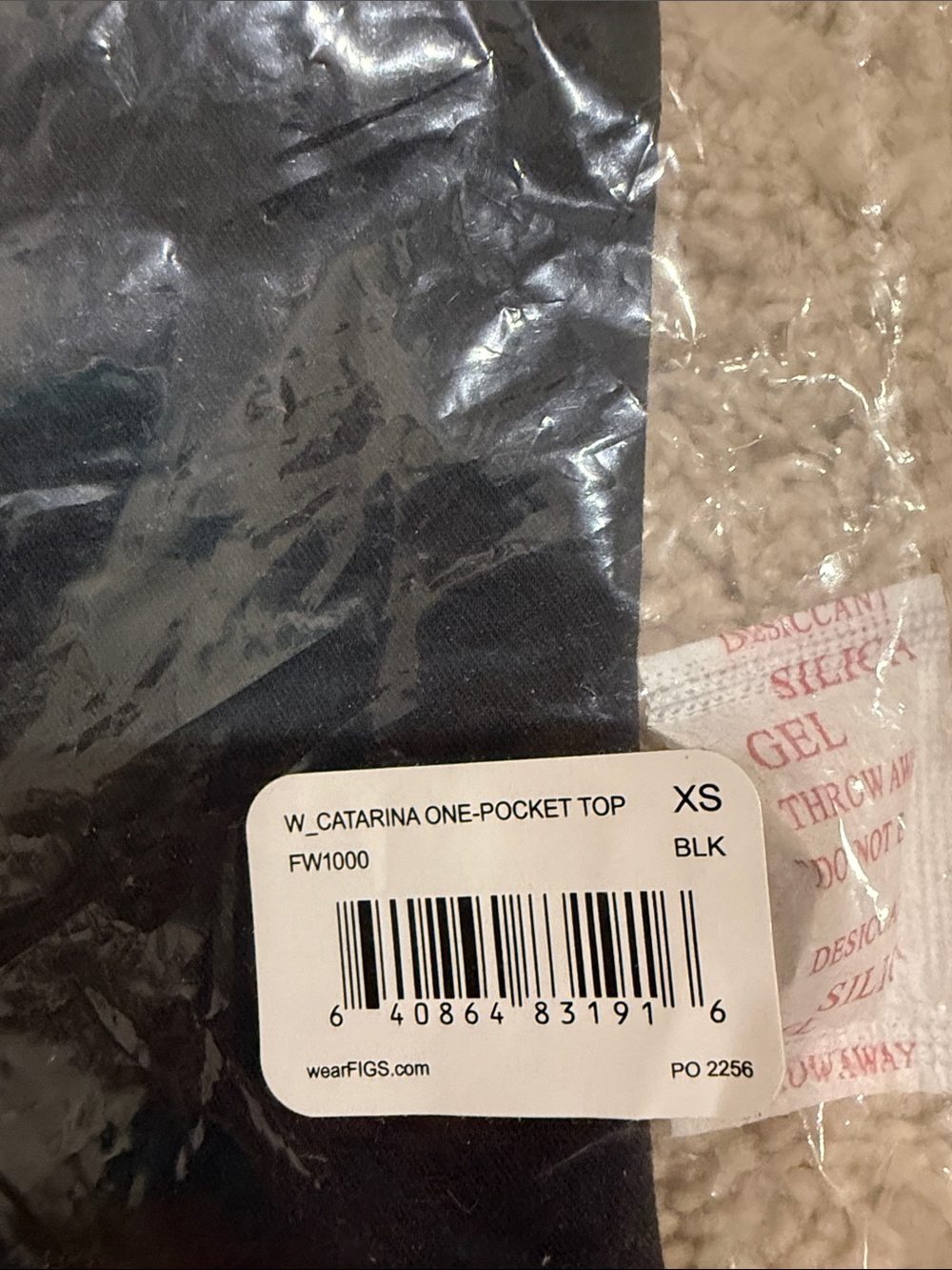 Figs women’s  Black Scrub top - Picture 3 of 4